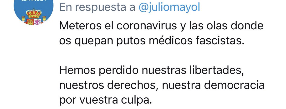 juliomayol's tweet photo. Todavía no me habían llamado fascista. Era cuestión de tiempo https://t.co/85p48hs0Gd