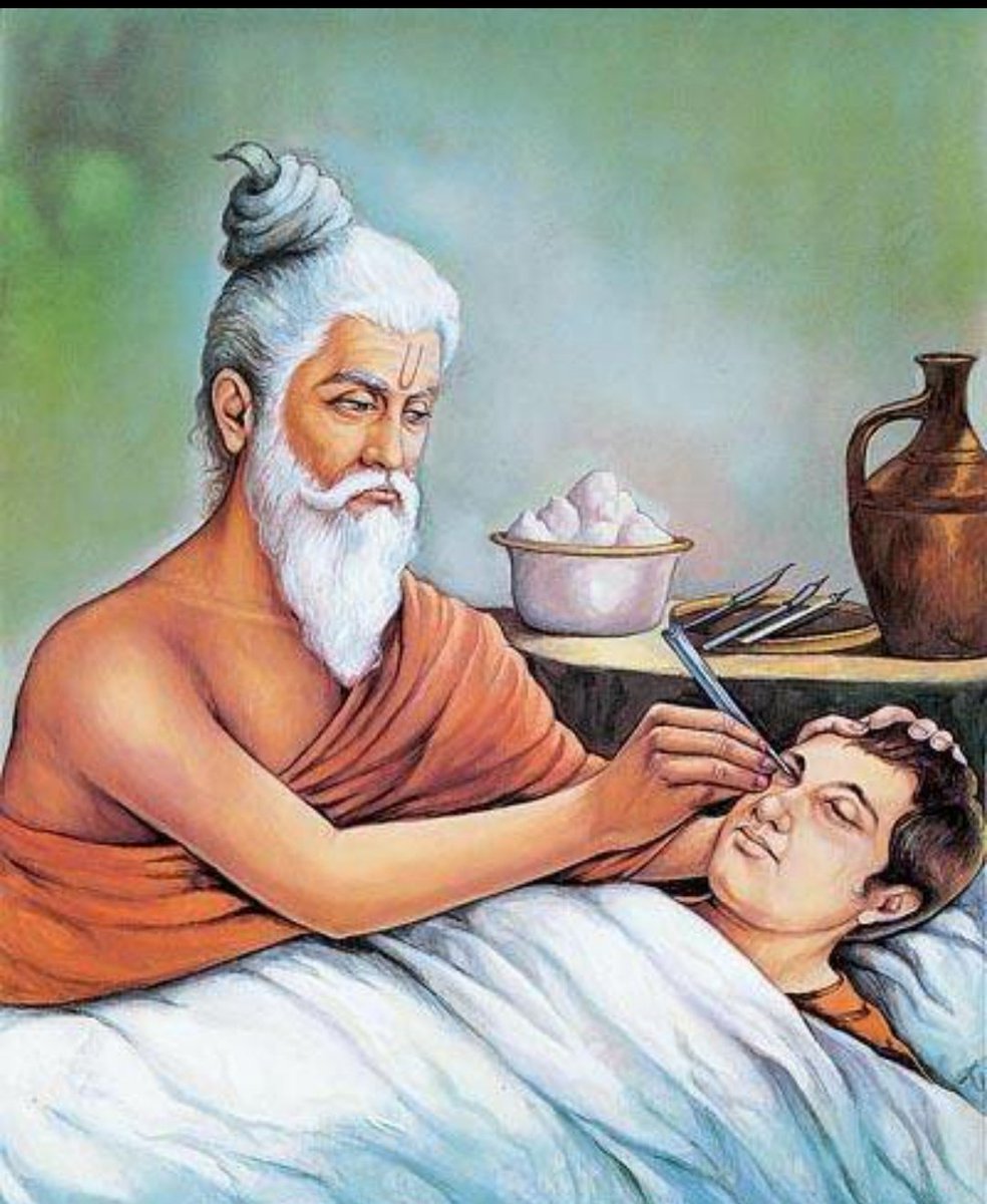 Who is Sushruta?( #Thread)सर्वेन्द्रियाणां नयनं प्रधानम् |Eye is the most important organ out of all body parts.Susruta was an ancient Indian physician and contributed largely to the field of medicine.He is known as the father of plastic surgery& author of Sushruta Samhita.