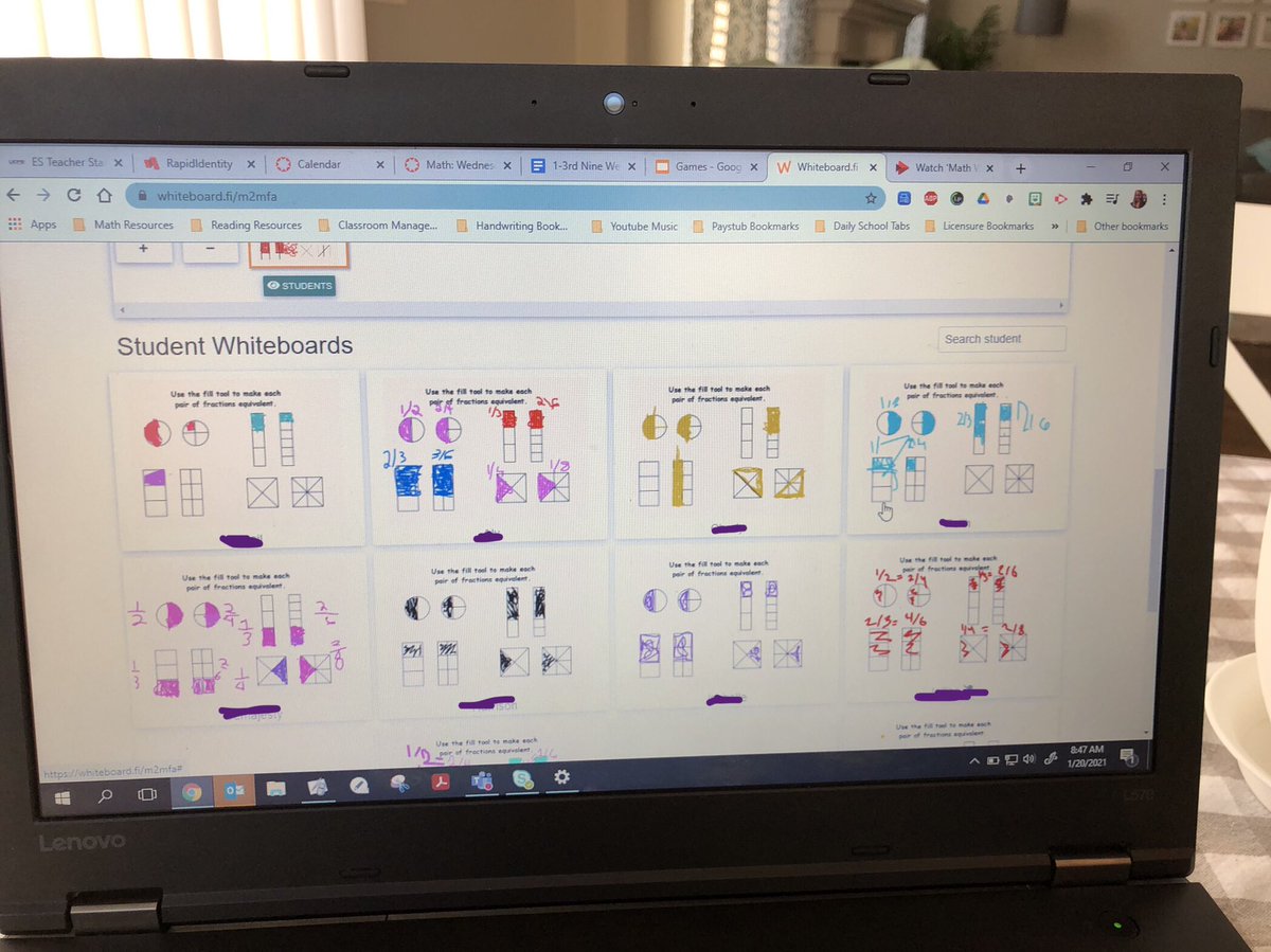 KimberlyCastner's tweet photo. So proud of my #castnerkids- They were engaged and super focused during our Math Workshop time this morning- rockstars with https://t.co/vTkUMseUh0 and @DidaxEducation virtual fraction bars @StallingsES @UCPSNC @AGHoulihan https://t.co/DCFQQDlUF9