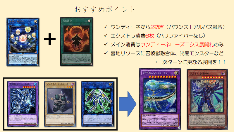 Mymy 昨日のドリルフィールドさんの枠で紹介させていただいたウンディーネ展開をこっそり貼っておきます 既に先人の方々が形にされていると思いますが 参考までにどうぞ 私の好きな遊戯王紹介 T Co Zrwdwjgynx T Co
