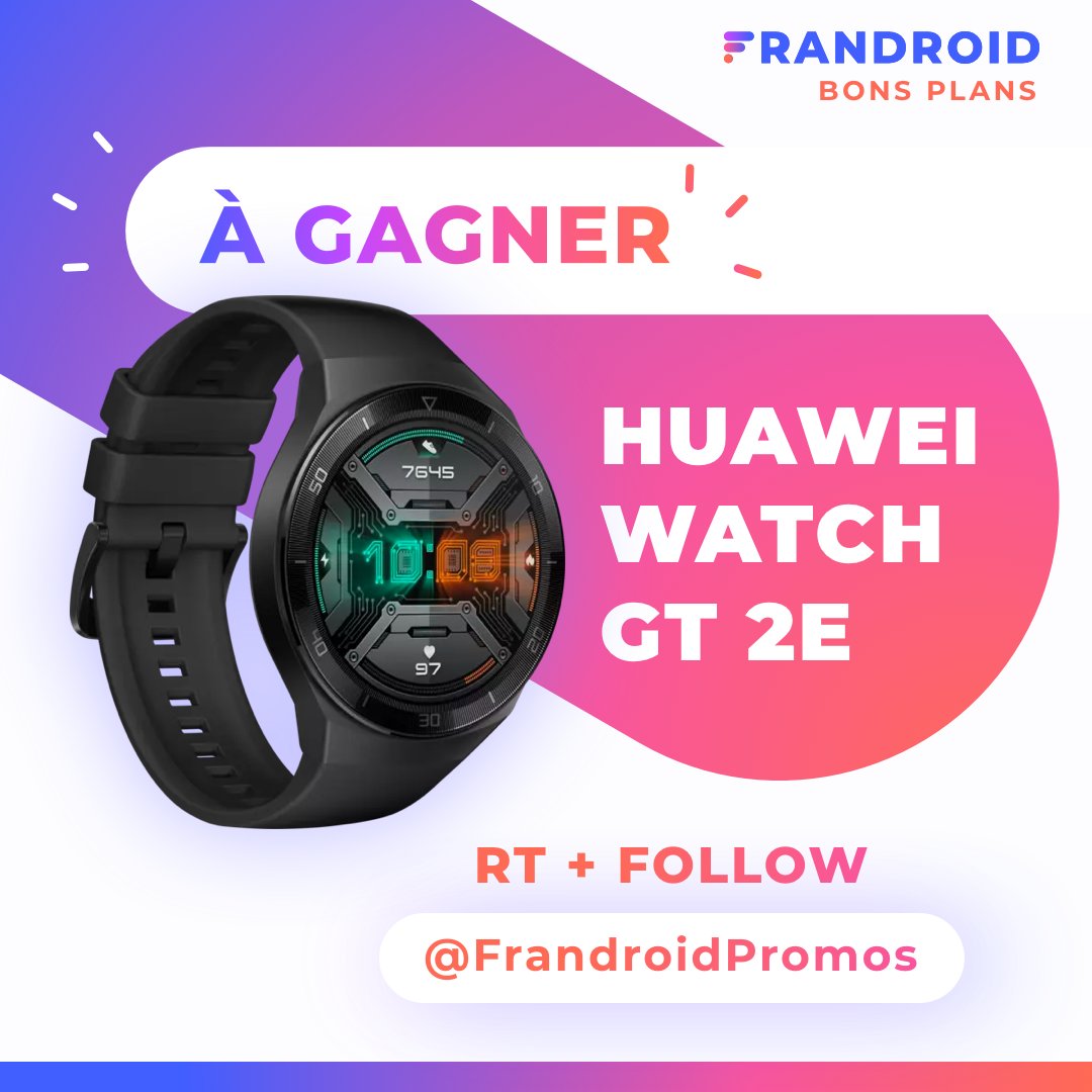 FrandroidPromos's tweet photo. @Cdiscount #CONCOURS des soldes 2021

On vous fait gagner la montre connectée Huawei Watch GT 2e 🥰

👉 https://t.co/dML0a4NzBK

Pour participer : RT + FOLLOW @FrandroidPromos

TAS le 28/01/2021 à 16h 🍀 bonne chance à toutes et à tous ! https://t.co/3IFrgv9yV8