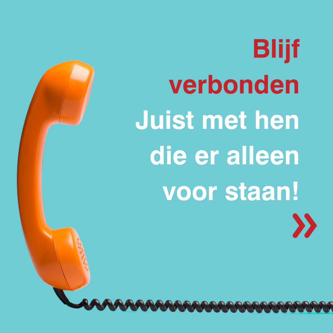 HipHelpt's tweet photo. Blijf verbonden! Juist met hen die er alleen voor staan. 
Ook al zijn er minder mogelijkheden tot bezoek, hou contact! Een belletje, appje of mailtje kan net het verschil maken tussen eenzaamheid en verbondenheid. 

#nietalleen #eenkleingebaar #hiphelpt https://t.co/R0Q1ie9Qaz