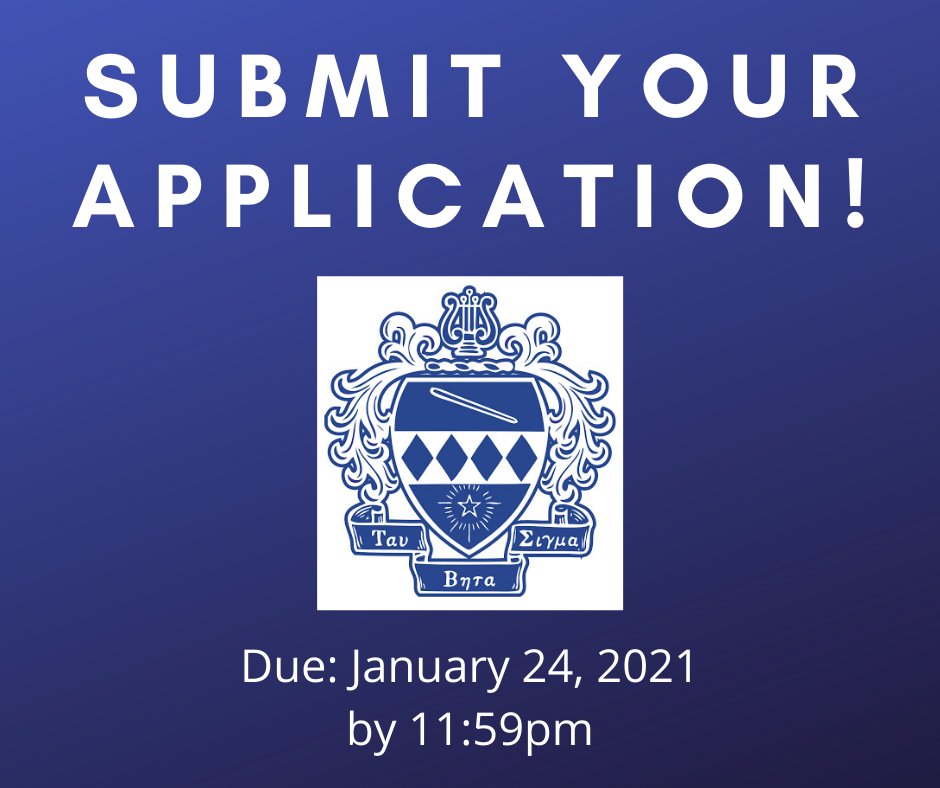 Hey Twitter-long time, no see! Check out what's going on this week with TBS recruitment and consider joining our sorority! Applications are due January 24th at 11:59pm.