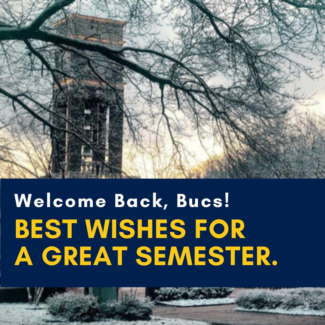 Welcome back, Bucs! We are so excited and we hope that everyone has a great semester. #gobucs #etsu #springsemester