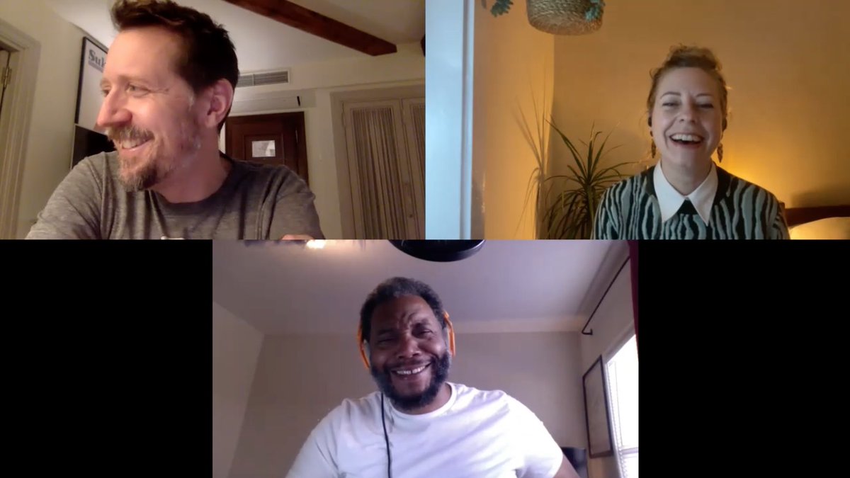 Straight faces all around, rehearsing the upcoming comedy episode of the dystopian series “VIRAL” with <a href="/ljeffreymoore/">L. Jeffrey Moore</a> and new cast member <a href="/lfuller/">lewis Fuller</a>. Zoom in to other episodes for now: youtube.com/channel/UCNWjX…  #theviralseries #zoomdystopia #viral #webseries #splitscreenstories