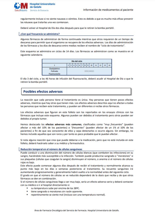 Hojas de información a pacientes de "Esquemas antineoplásicos" (ABVD, FOLFOX, R-CHOP...) realizadas por <a href="/Far_HUG/">S.Farmacia H. Getafe</a> 

💉Fármacos del esquema
⏰Vía, orden, frecuencia administración
🔁Posibles efectos adversos, interacciones

Descárgalas en web <a href="/gedefo_sefh/">GEDEFO</a> 👉gruposdetrabajo.sefh.es/gedefo/index.p…