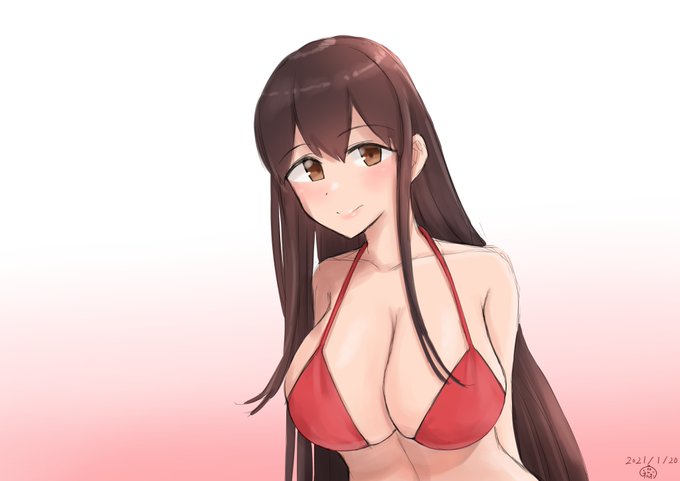 #艦これ版深夜の真剣お絵描き60分一本勝負
#艦これ版真剣お絵描き60分一本勝負_20210120
#赤城 
+25min 