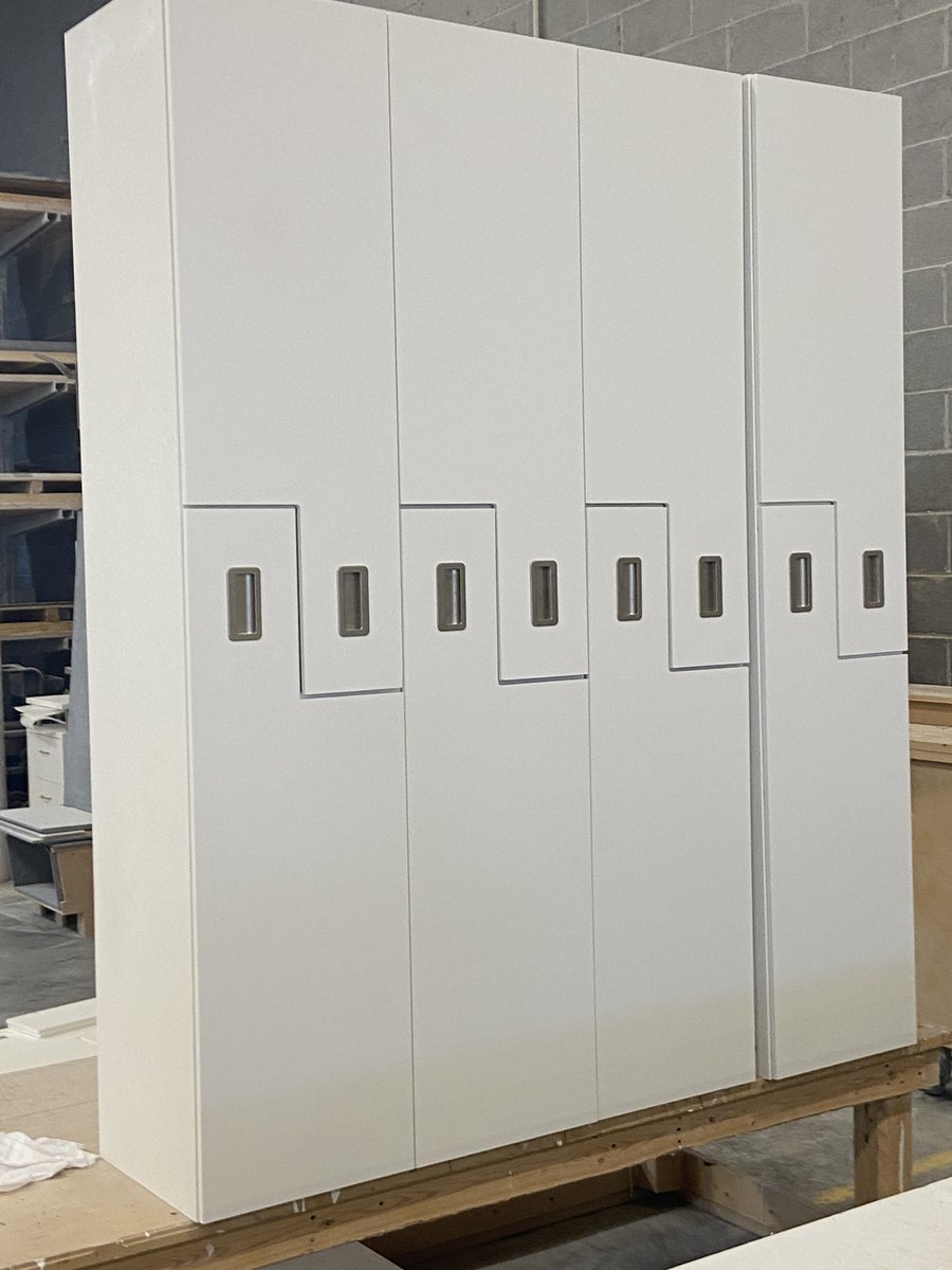 ShieldLockers's tweet photo. Innovation comes in big leaps and small steps. We’re here for all of it! The humble Shield Z-Style Locker is #notyourfatherslocker. The solid surface design is ridiculously cleanable and warrantied for life. And did we say it’s the most innovative Z-Style Locker ever specified. https://t.co/5CzCOayOiH