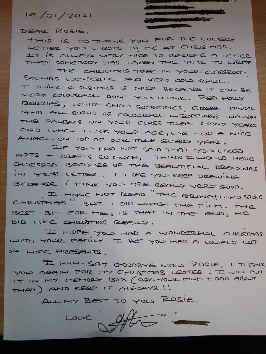 We wanted to share an example of the letter correspondence started between local residents and Yr 5 students part of our #classroomstocarehomes. What a wonderful letter to receive whilst home learning. Well done Rosie in Yr5! <a href="/tes/">Tes magazine</a> <a href="/LBOnews/">LB Observer</a> <a href="/LoveLeightonB/">Love Leighton Buzz</a> <a href="/ChilternLT/">Chiltern Learning Trust - Bedfordshire</a> <a href="/mrRteaching/">Mr R</a>