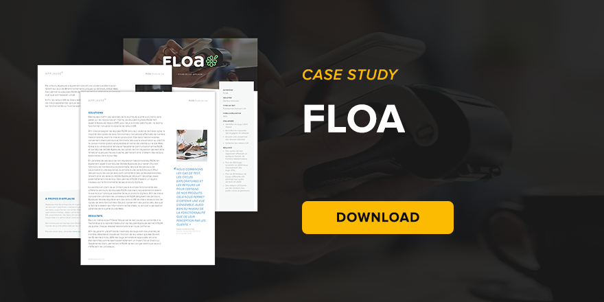 ApplauseFrance's tweet photo. [CASE STUDY] @FLOABank veut garantir le meilleur service #digital à ses utilisateurs. Lisez notre étude de cas pour comprendre comment FLOA s'appuie sur Applause pour déceler les #bugs et gagner en vélocité sans peser sur ses ressources en interne: https://t.co/tfDu1r5Ewo https://t.co/VY4LVc5PA4