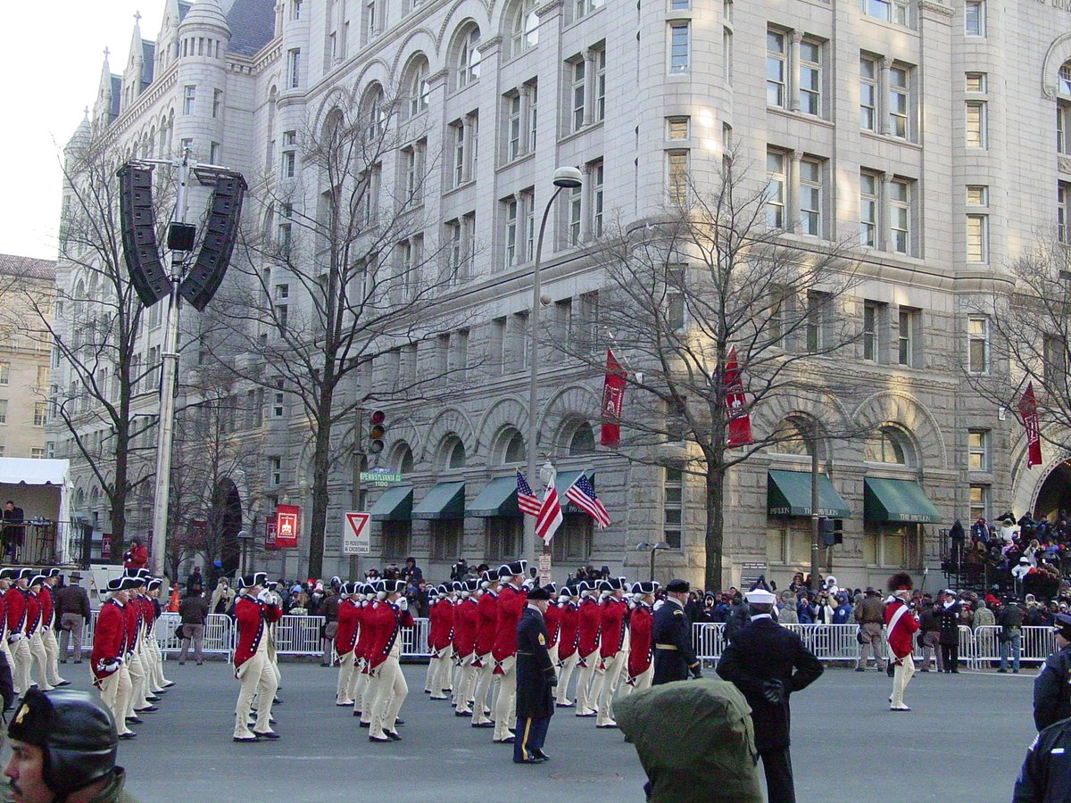 Marching bands marched all day to the tune of patriotic songs until dusk.Americans are now denied the distinction to participate in what is supposed to be an honorable ceremony that We The People are encouraged to be a part of as a fundamental right to assemble. #InaugurationDay  