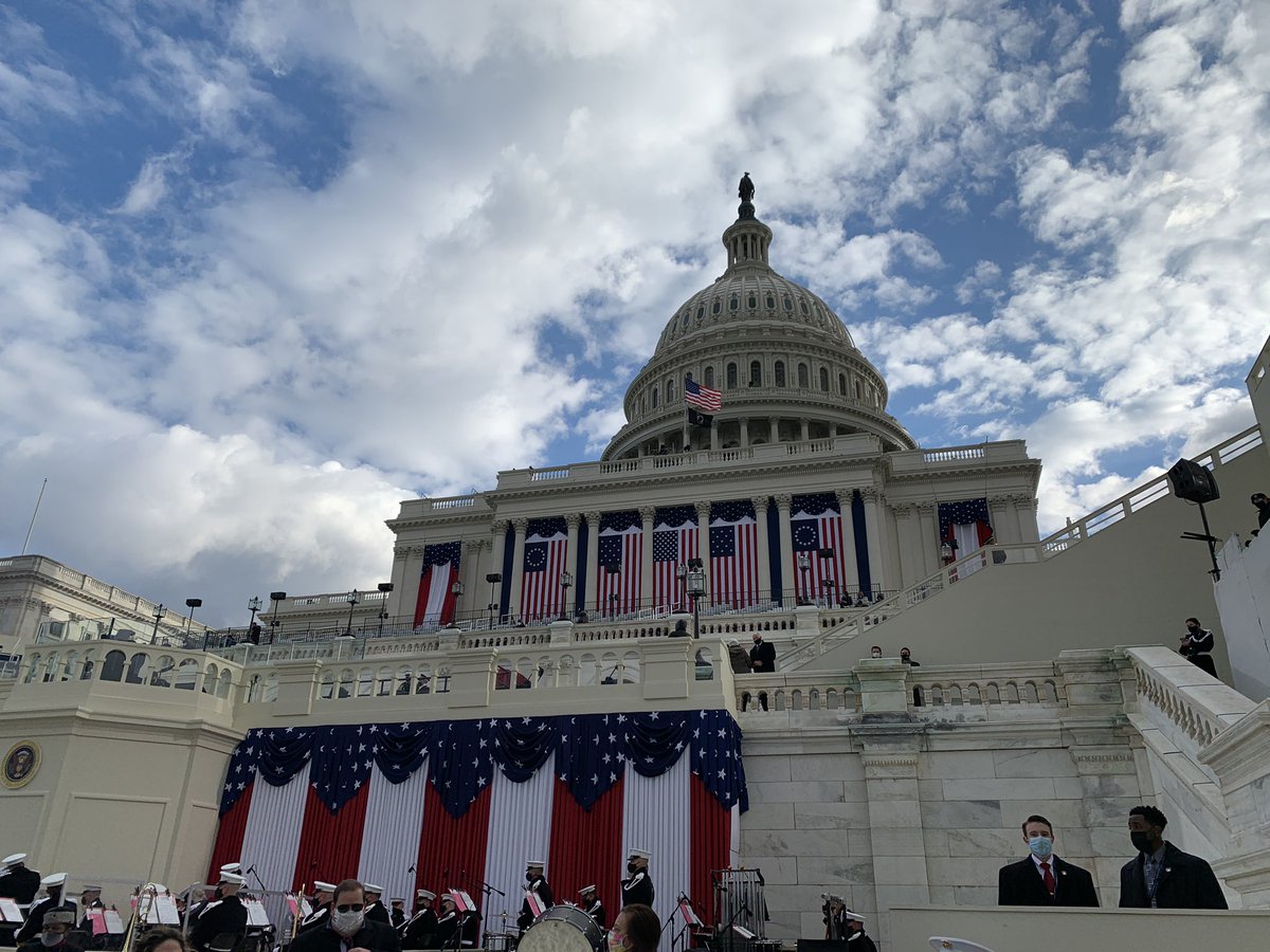 DavidCornDC's tweet image. A fortnight ago there was hand-to-hand combat right here, as Trump’s brownshirts tried to overturn an election. But democracy prevailed.