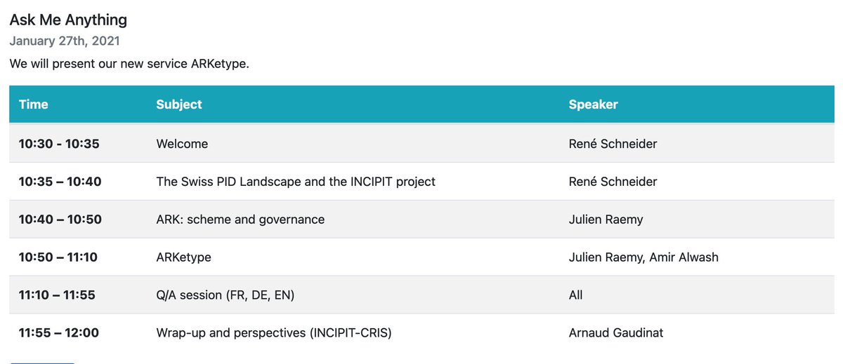 ARKetype_ch's tweet photo. The event programme for the "ARKetype: Ask Me Anything" is out (Wednesday 27 January, 10:30 am - 12 noon). You can still register to the event by next Tuesday. https://t.co/H5fvSM4wwd https://t.co/aGyd9t3Sh1