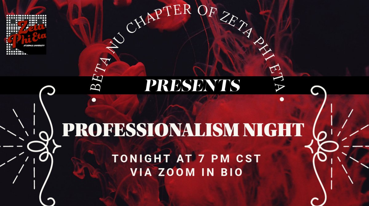 It’s the second day of #RushWeek!! Tonight, we sharing tips on how to showcase great professionalism. Join our zoom via the link in the bio at 7PM CST!

#communication #fraternity #zetaphizeta #depaul #depaulbound #zoomuniversity