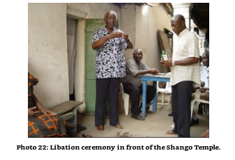 (15/20) The Tabon Shango turned into a "private" deity of protection and liberation for my family, worshiped on top of the main Ga gods.  After almost 200 years we still have a shrine in Accra and a priestess that takes care of it. That's why I thought he was a Ga god! 