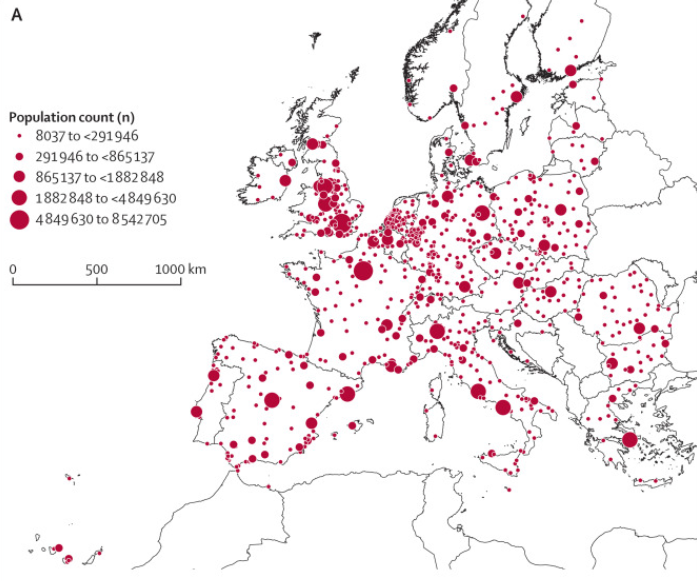 TheLancetPlanet's tweet photo. Meeting WHO air quality guidelines could avoid >50,000 #AirPollution-related deaths across ~1000 cities in Europe – new #openaccess study from Sasha Khomenko and colleagues @ISGLOBALorg 👇👇
https://t.co/XybNrXiCS3

Also, check out your city here 👇 https://t.co/1WBHoXU7fw https://t.co/32mRw0KYON