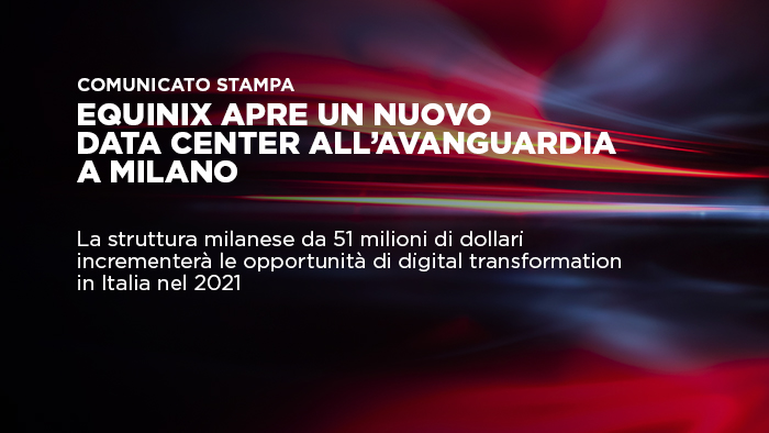 I nostri data center #IBX di Milano supportano oltre 160 aziende, attraverso i principali hub di interconnessione, e forniscono collegamenti diretti con il MIX, il TOP-IX e i principali carrier di telecomunicazioni.
Scopri di più: bit.ly/3fik8tc