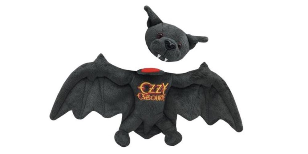 OzzyOsbourne's tweet photo. Today marks the 39th anniversary since I bit a head off a fucking bat! Celebrate with this commemorative plush with detachable head
https://t.co/RMhc5hTqip https://t.co/kHZo03ia8p