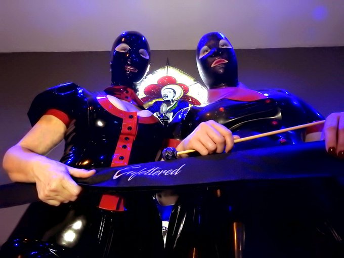 Pre lock down pic of Myself and the truly gorgeous @RubberCara enjoying some rubbery fun and trying out<a href="/tag/rubbermistress"class="tags"><span>#rubbermistress</span></a><a href="/tag/latexlifestyle"class="tags"><span>#latexlifestyle</span></a>