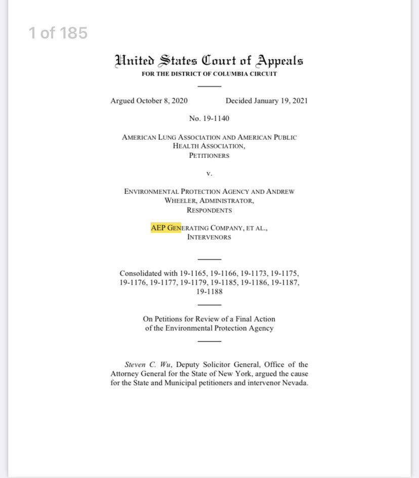 Exhibit B - U.S. Chamber literally just supported the Trump EPA’s bogus climate rule & opposed the Clean Power Plan in court. They lost.