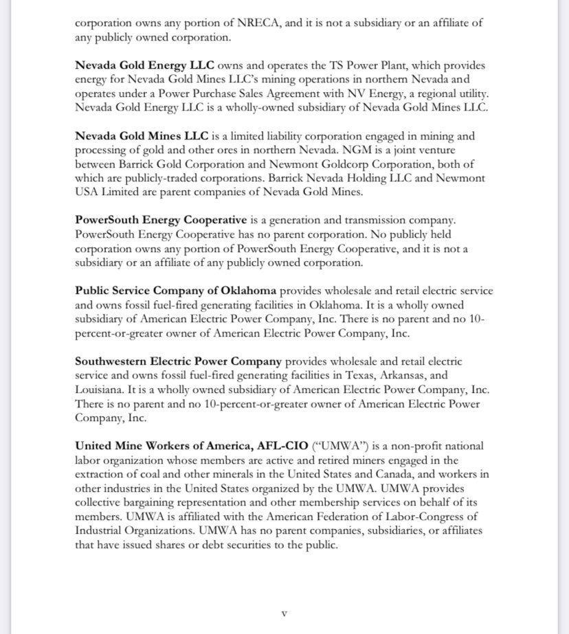 Here’s the Chamber’s name on a list of fossil fuel & utility industry supporters of Trump’s failed ACE Rule from that court case. The EPA would have started actually limiting GHG emissions from power plants years ago if it weren’t for lawsuits by bad apples like the Chamber.