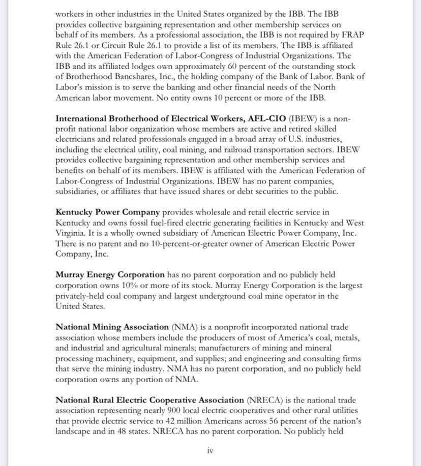 Here’s the Chamber’s name on a list of fossil fuel & utility industry supporters of Trump’s failed ACE Rule from that court case. The EPA would have started actually limiting GHG emissions from power plants years ago if it weren’t for lawsuits by bad apples like the Chamber.
