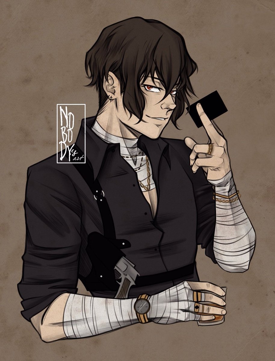 NOBODYs_art's tweet photo. "Ever heard about 𝑻𝒉𝒆 Demon Prodigy?"

Feast on some Daddy!Dazai inspired by @H4NDKINK thread, Bad Habits 🔥

#Dazai #DazaiOsamu #BungoStrayDogs #BungouStrayDogs #太宰治 #文豪ストレイドッグス https://t.co/YzZyKmUVUi