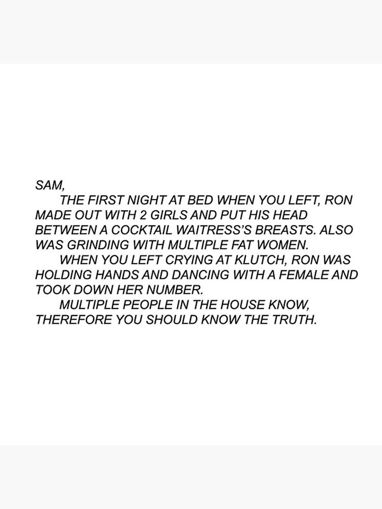 The note trump left Biden