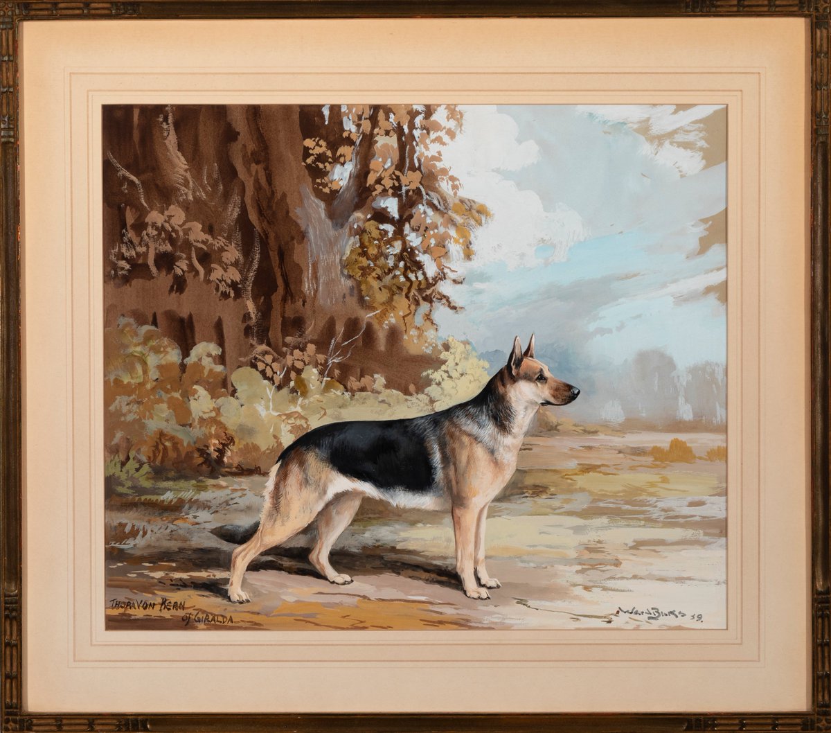 akcMOD's tweet photo. In honor of the two newest #PresidentialDogs, Champ and Major Biden, here are some of our favorite German Shepherd Dog pieces in the collection:
"German Shepherd" by Kay Finch, "Two Alsatians" by Arthur Wardle, and "Thora Von Bern of Giralda" by Reuben Ward Binks https://t.co/pcmZiWdSpL