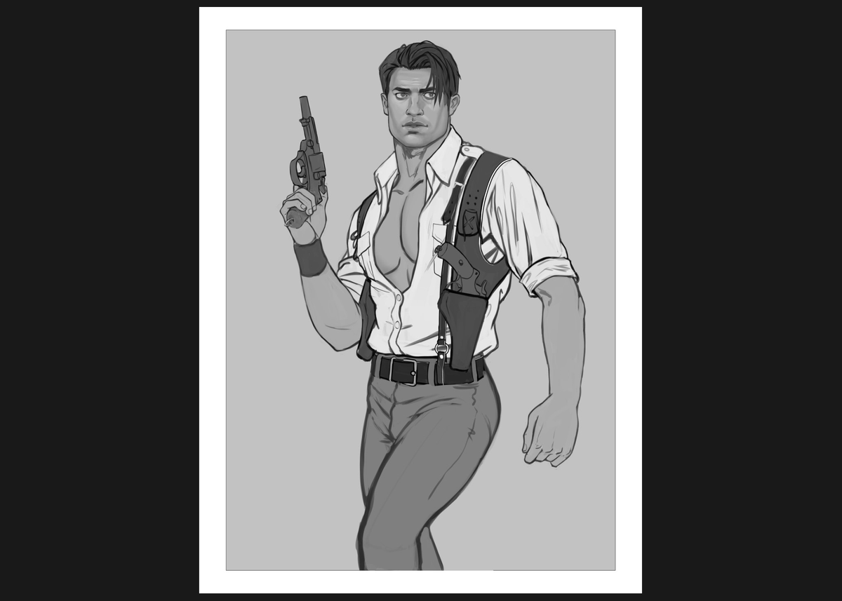 Making him look slightly concerned pulled it together haha