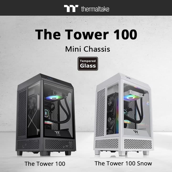 ModMyMods's tweet photo. Looks like someone used a shrink ray on the Tower 900
We present to you the wee little @Thermaltake Tower 100
#ITX #ComputerCase #chassis #Thermaltake #MiniTwoer #Tower100 #MiniCase #White #Black #TT #SFF #SmallPCCase #Case #NewProduct #RGB #RGBLighting #Glass #CoolDesign https://t.co/hCUCFpBTSl