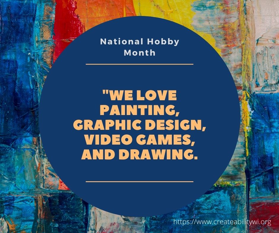 CreateabilityWI's tweet image. Our students have a lot of art related hobbies. What are your favorite hobbies? 

Trent

#CampWI #CreateWI #CampCreateability