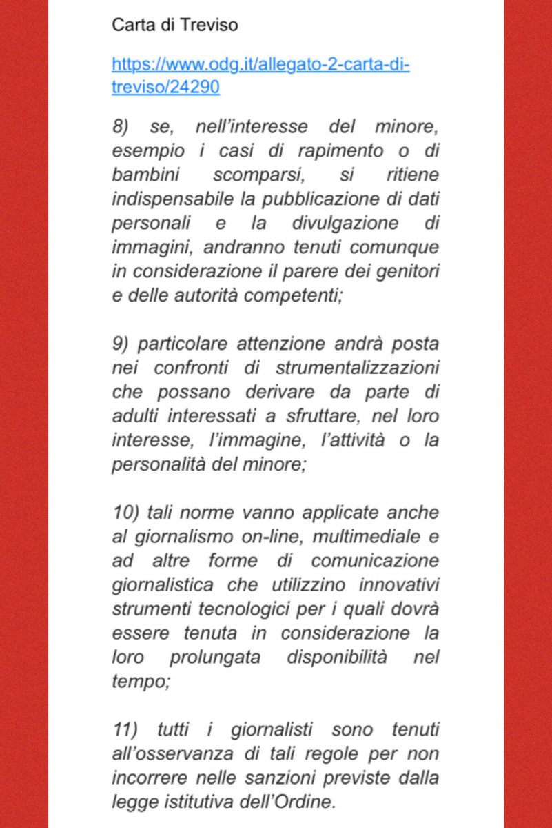 CerchiamoDenise's tweet photo. Piera Maggio @MissingDeniseMp: “👉 Un titolo ad effetto choc, differente dal contenuto dell'articolo è uno sciacallaggio di un "#giornalismo" senza scrupoli. Chi lo pratica non gli fa onore.” 

#DenisePipitone #giornalisti @ODG_CNOG  

🔴 CARTA DI TREVISO https://t.co/fjr61vNbsz https://t.co/xgFMnLOwvU