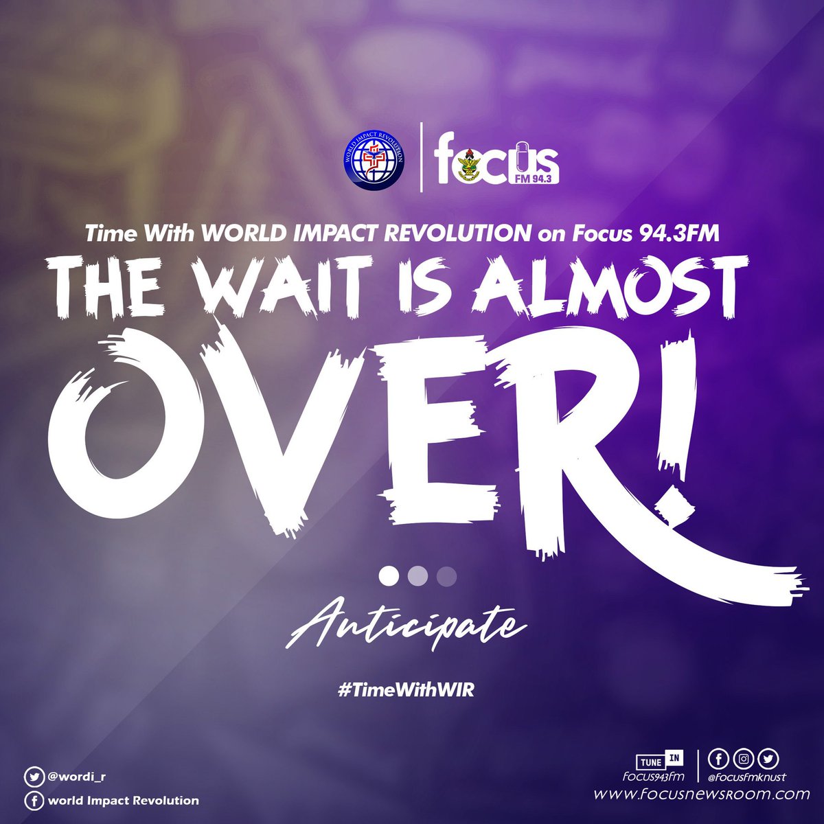 WahidHansen's tweet photo. Anticipate this Life Changing Program from World Impact Revolution on Focus FM. Stay tuned!!!
#TimeWithWIR https://t.co/dV1L2xPqaW