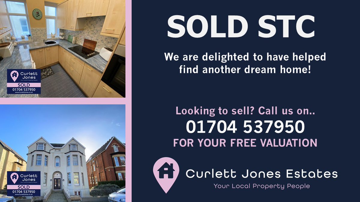 #Wednesday #WOW. We've sold another!

We are absolutely delighted to have found another family their #dreamhome. 🥳🏠🥳

Call 01704537950 for your Free #HomeValuation.

The #CurlettJones Team - Helping Southport Move😁
#property#GoodNews #southport #LoveSouthport #soldproperty