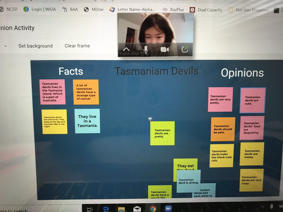 MeganHaapala's tweet photo. We may have different meetings days but the students are finding ways to learn together! Group A made the “quiz” to give to group B! (And vice versa) high motivation and interest 👏🏼 #novipride #noviELLpride #jamboard https://t.co/bz2Io2BHVY