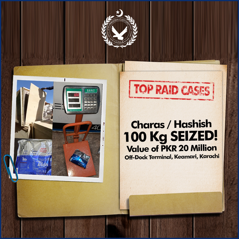 customs_karachi's tweet photo. #CustomsKarachi recovered 100 Kg contraband Charas/Hashish from 03 Wooden Boxes lying abondonded near M/s. Pak Shaheen Off-dock Terminal, East Wharf, Kemari, Karachi. 
#CPK #HeretoServe https://t.co/TXwaJojQRR