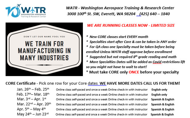 CindyWATR's tweet photo. New Classes!!!  #Training #manufacturing https://t.co/Z9KHDXFXRd