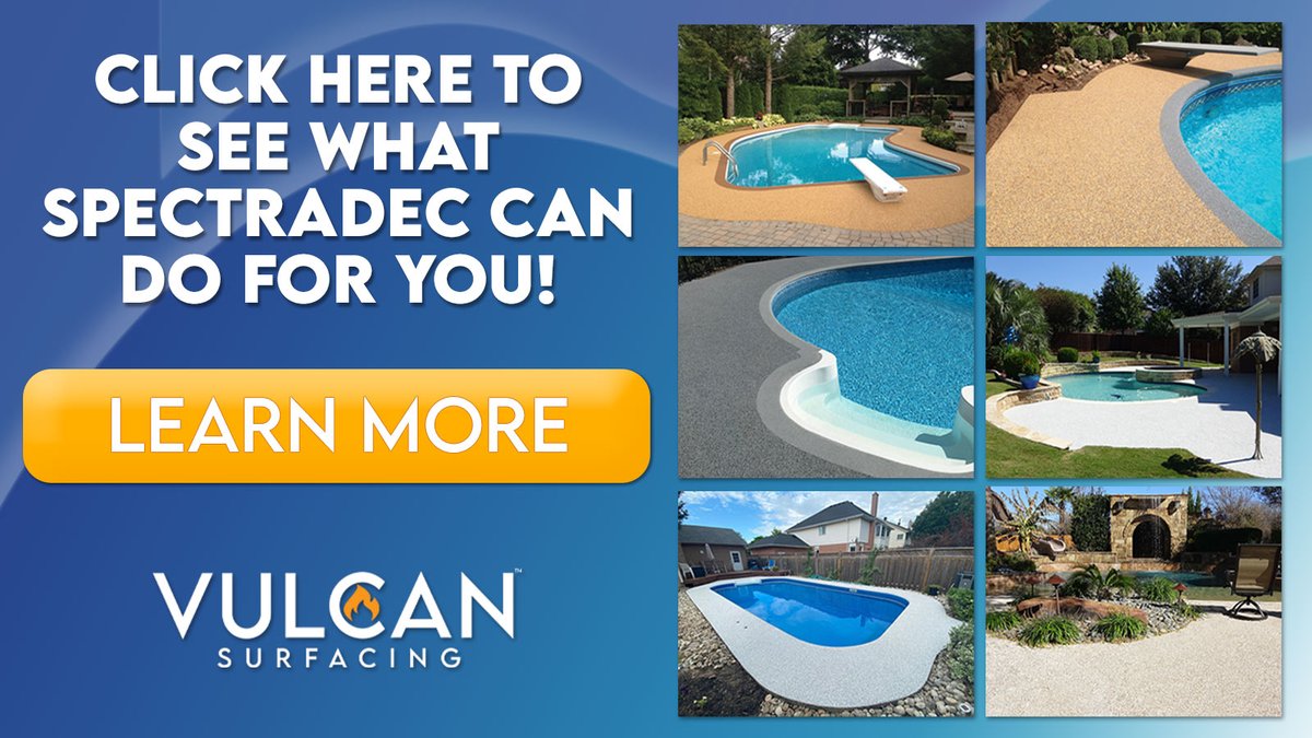 VulcanSurfacing's tweet photo. ✨ The future of beautiful and economical outdoor surfacing is here... introducing 🌊 Spectradec!

🌊 Spectradec looks stunning on residential 🏊 #Pool Decks and ⛱️ Patios!

🏊 Learn More at https://t.co/AdnQ2Q5ml7 https://t.co/t1fLPTWWnI