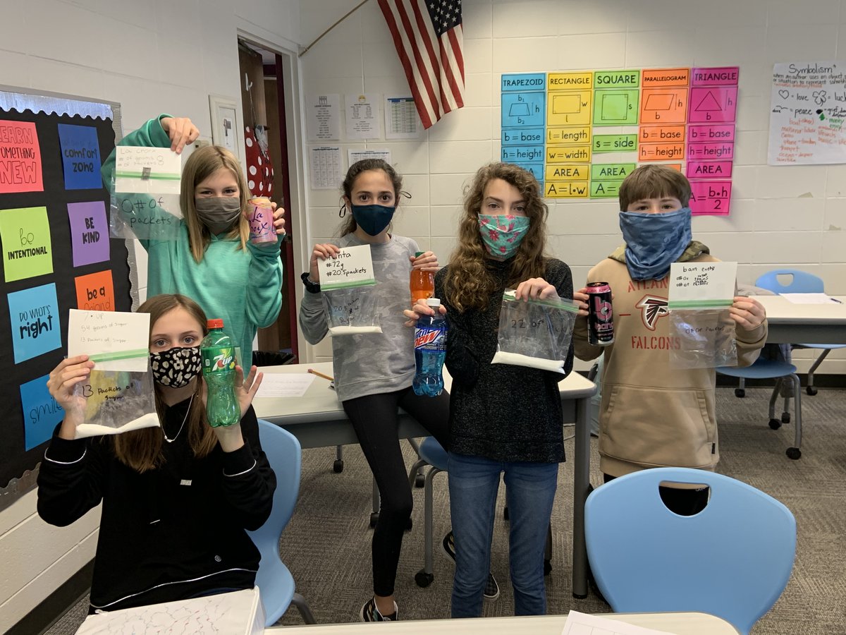 Moore_Math's tweet image. You mean I&apos;m drinking THIS much sugar!!? One of my favorite days all year. Today we compare unit rates of popular drinks. @bwfelementary