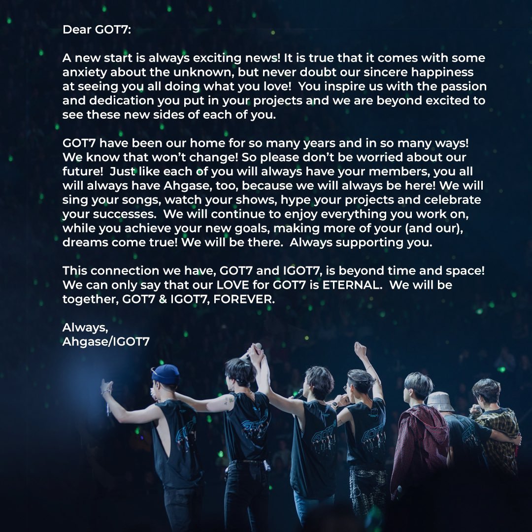 Igot7Worldwide's tweet photo. My Dear GOT7, you are our fate💚 our love loop never gonna get an end💚💚💚💚💚💚💚
#ToGOT7
@GOT7Official #GOT7 @BamBam1A @marktuan @JAYBDEF___ @JacksonWang852 @GOTYJ_Ars_Vita @real_Kimyugyeom https://t.co/xm1Lk5jXFJ