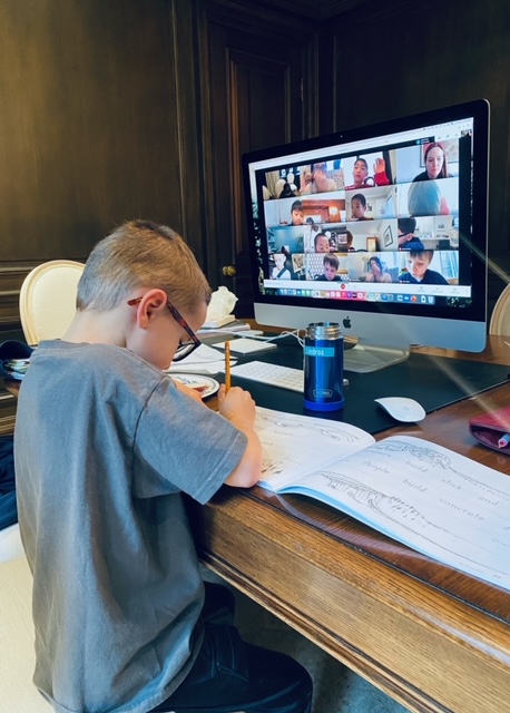 UCC_Community's tweet photo. Our Prep students are showing our community how they're learning virtually! #UCCTogether #GoBlues https://t.co/qJ2hS8jTio