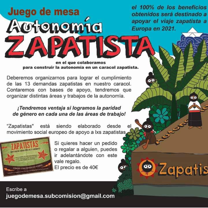 CGT on Twitter: "[Internacional] Desde #CGT @CGTrelinternac os animamos a  colaborar en la financiación de la `Gira Europea por la Vida' de nuestrxs  compañerxs del #EZLN, -que llegarán a #Europa en pocos