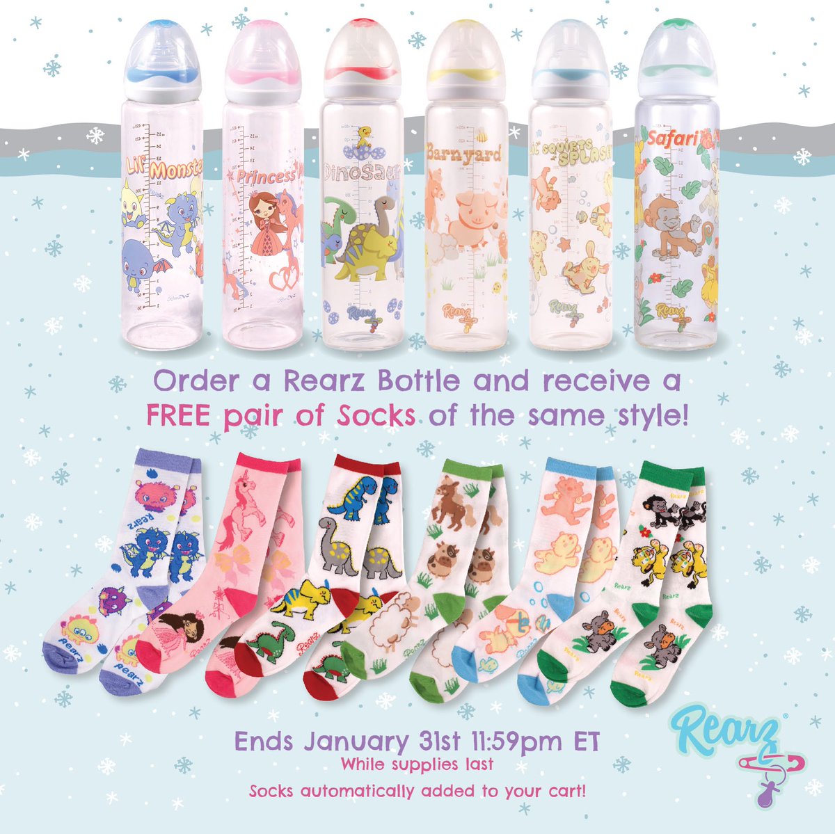 RearzInc's tweet photo. Buy a Rearz Bottle and get a free pair of socks! Adds to cart automatically! Only at https://t.co/W3FUZontqM! 
#rearz #rearzinc #adultdiapers #diapergirl #diaperboy #abdl #ddlg #ageplay #littlespace #abdldiapers #diapered247 #cglb #cglg #incontinence #rearzsafari #abdlcommunity https://t.co/weCzKhnweZ