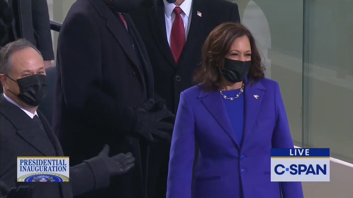 Kamala has arrived at the  #Inauguration  