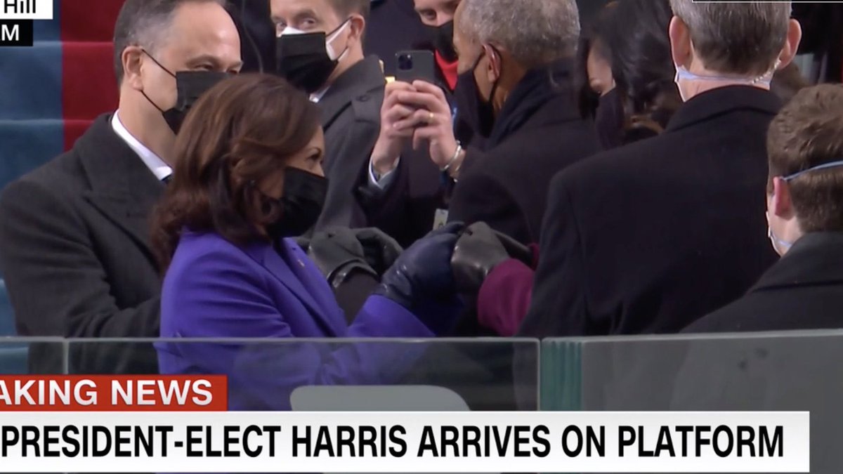 The universe was created when Kamala Harris and Michelle Obama fist bumped. #InaugurationDay