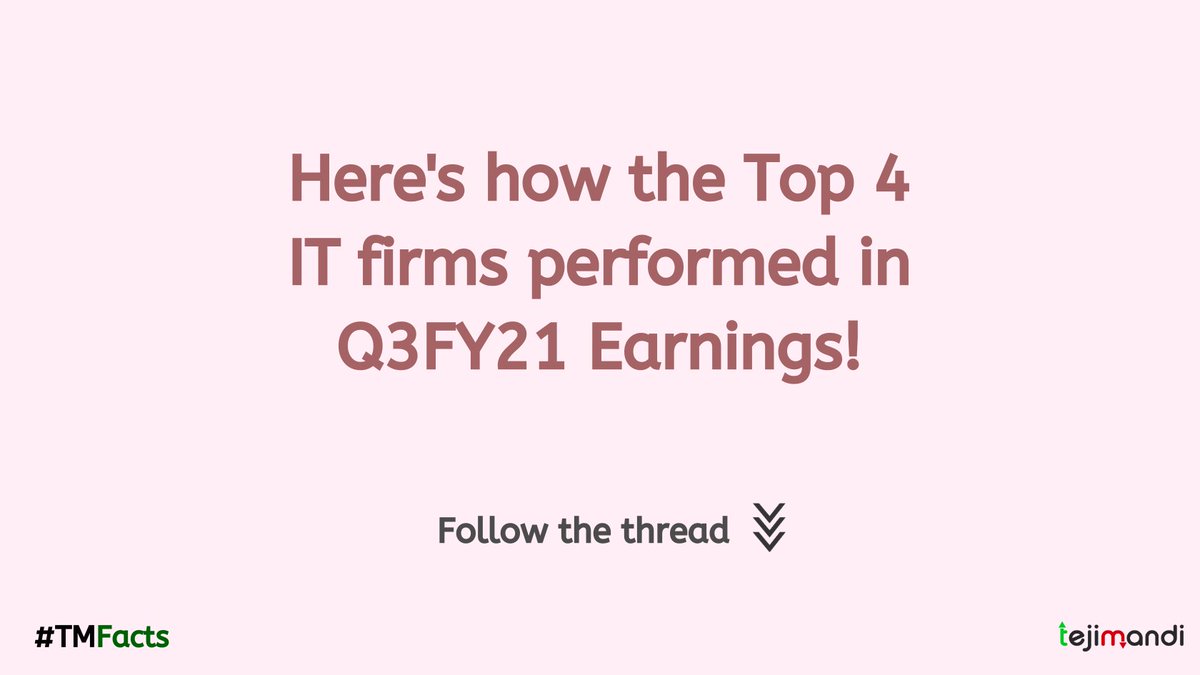 TejiMandiApp's tweet photo. India’s largest #IT firms’ earnings beat estimates for the 2nd straight quarter as operations returned to normal on improving client spends. Among the top 4 software services providers, #TataConsultancyServices.. [A Thread 1/8]
#TejiMandi #TMFacts #TCS #DidYouKnow #TejiMandiFacts https://t.co/kP7eC0BCS7