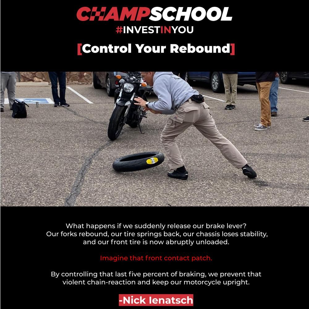 Grads, how has controlling that last five percent of braking changed your riding? 
Has it helped you on the street? How about the track?

#investinyou #learningispriceless #champschool #controlyourebound 
<a href="/alpinestars/">alpinestars</a> <a href="/ridedunlop/">Dunlop Motorcycle</a>