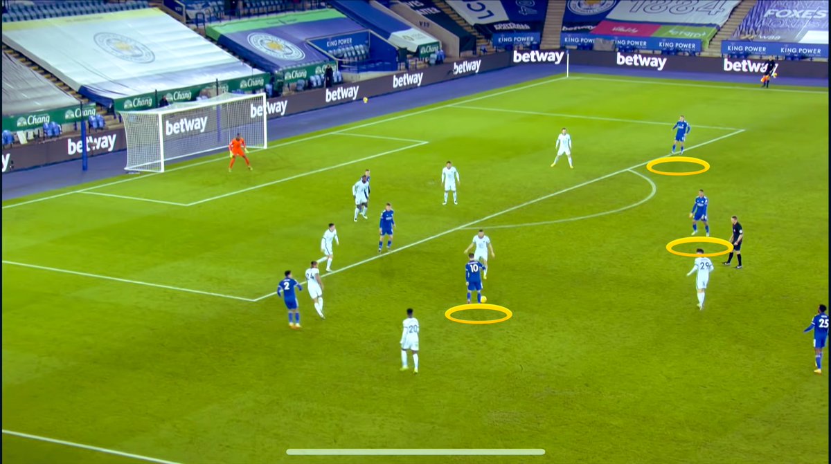 Isn’t much better for some of their missed chances either.1. Maddison allowed so much space and Chilwell caught napping at LB.2. Maddison free to pick up the ball and dictate play. 2 clear options that are unmarked 3. Ball in the box. Justin free and Maddison ready for scraps