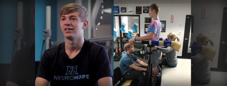 ParalysisOrg's tweet image. It's our inaugural #fromwill2way Wednesday! Evan Faucett’s life changed in the blink of an eye when he crashed during a professional motocross competition. The spinal cord and brain injury Evan sustained have proved a grueling road to recovery. bit.ly/evanfaucett @NeuroHope